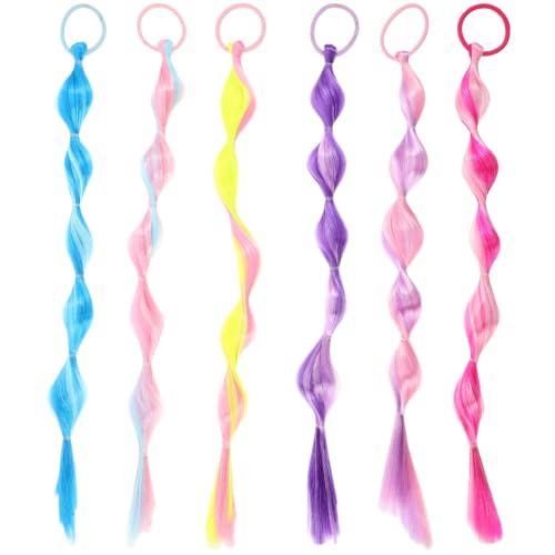 Extensiones de coleta elásticas para evitar peinados difíciles en fiestas infantiles