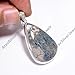 Natural Top Quality Unique Pattern Blue Moss Agate Gemstone 925 Sterling Silver Handmade Statement Pendant Necklace Jewelry Gift for Her