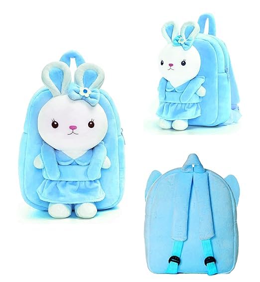 Image of Frantic Soft Cartoon Design Animal Velvet Plush School Backpack Bag For 2 To 5 Years Boys Girls Nursery Preschool Picnic Carry Travelling Bags (2-5 Years)