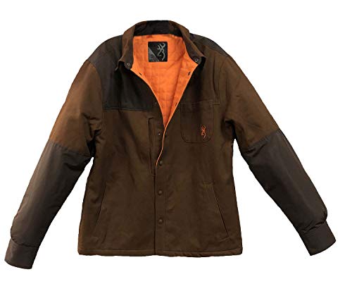 Browning 3016674802 Shirt,Heavyweight,Tan/Choc,M
