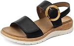 UBFEN Femmes Sandales plates Support Arch orteil ouvert Marche Comfy Casual Bas Wedge Chaussures d'été