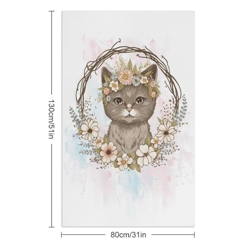 Serviette de plage chat ultra-absorbante et compacte - 3