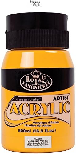 Royal & Langnickel 500ml Essentials Acrylic Paint - 27 Colours - Plus FREE pack of Diamante Crafts Glitter (Cerulean Blue - RAA5143)
