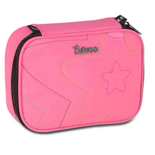 Estojo Box Luluca 36 Pens Com Elástico Organizador Escolar Rosa