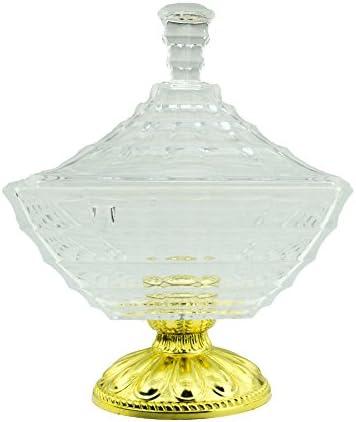 Deluxe Acrylic Apothecary Candy Jar with Gold Stand