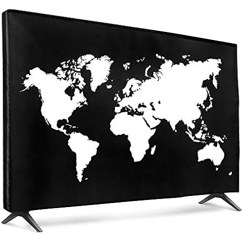 kwmobile Funda para Monitor 65" TV - Mapa del Mundo Cover
