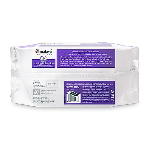 Himalaya Soothing Baby Calming Wipes for Soft, Clean, and Sensitive Skin, 72 wipes, 6 pack - Thumbnail 3