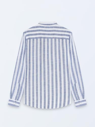 Image of StitchX Men's Pure Cotton Striped Mandarin Collar Kurta Shirt-S-2XL