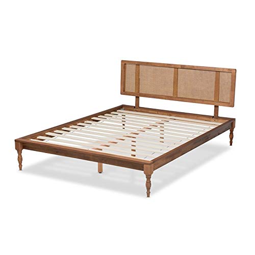 Bowery Hill Full Size Ash Brown Finished Wood Platform Bed #TOP4