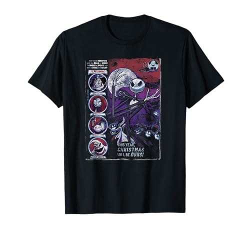 T-Shirt Comic Cover Disney The Nightmare Before Christmas motif rétro