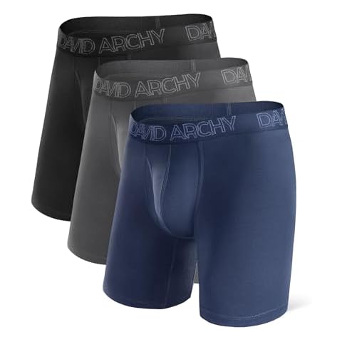 DAVID ARCHY Bamboo Rayon Boxer Briefs 3 Pack Cover