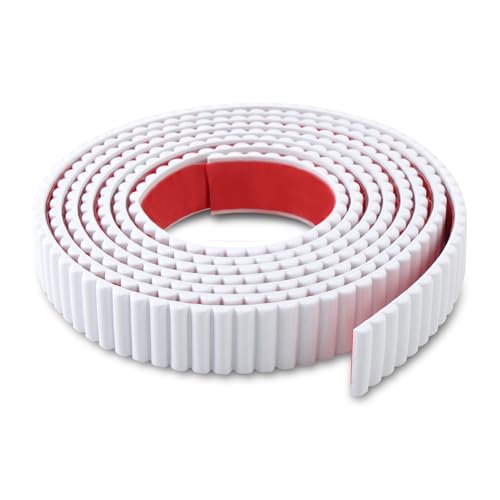 Trimold 1.2" x 118" Peel and Stick Reeded Trim - Easy to Paint, Flexible DIY Craft Molding for Mirror Frame, Backsplash, Wall, Door, Cabinet, Dresser, Shelf