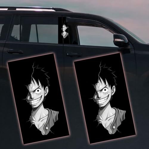 Image of Premium Car Pillar Self-Adhesive Printed Vinyl Sticker, Cool Boy Design, Vehicle Exterior Decor DIY Decal Accessory (B)