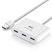 UGREEN USB 3.0 Hub 4 Port USB 3 Data Hub Portable Super Speed for your MacBook MacBook Air, Mac Mini and Microsoft Surface, Ultrabooks 30 inch Cable USB Hub (White)