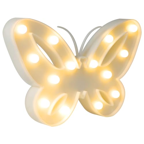 Image of TEXIJUSO Night Light for Kids, Butterfly LED Lamps for Boys and Girls Bedroom Desk Wall Decor, Kawaii Beside Nursery Nightlight, Cute Stuff Light Gifts for Breastfeeding Toddler Baby (Multi-Shape)