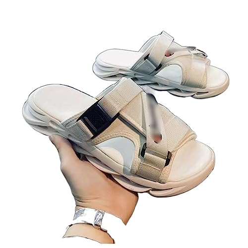 White Beach Slippers Outdoor Sandals Soft Sole Thick Sole Korean Version
