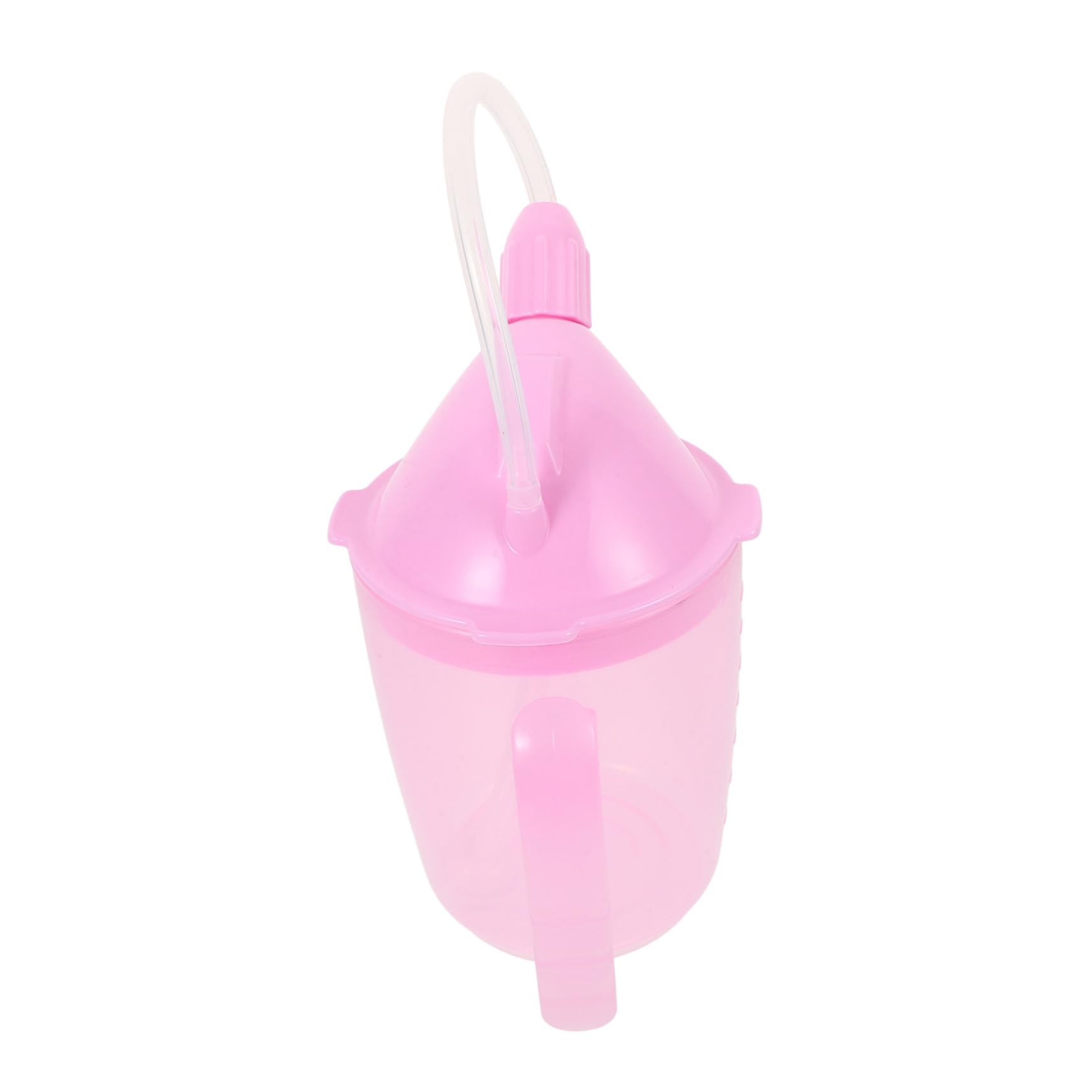 Vaso con Pajita Antidesbordamiento para Pacientes Discapacitados y Maternidad Taza Ergonómica con Asas Dobles Diseño Prueba de Fugas para Adultos Mayores y Personas con Destreza