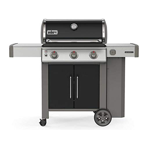 Weber Gasgrill Genesis II E-315, schwarz, elektronisch, viel Stauraum