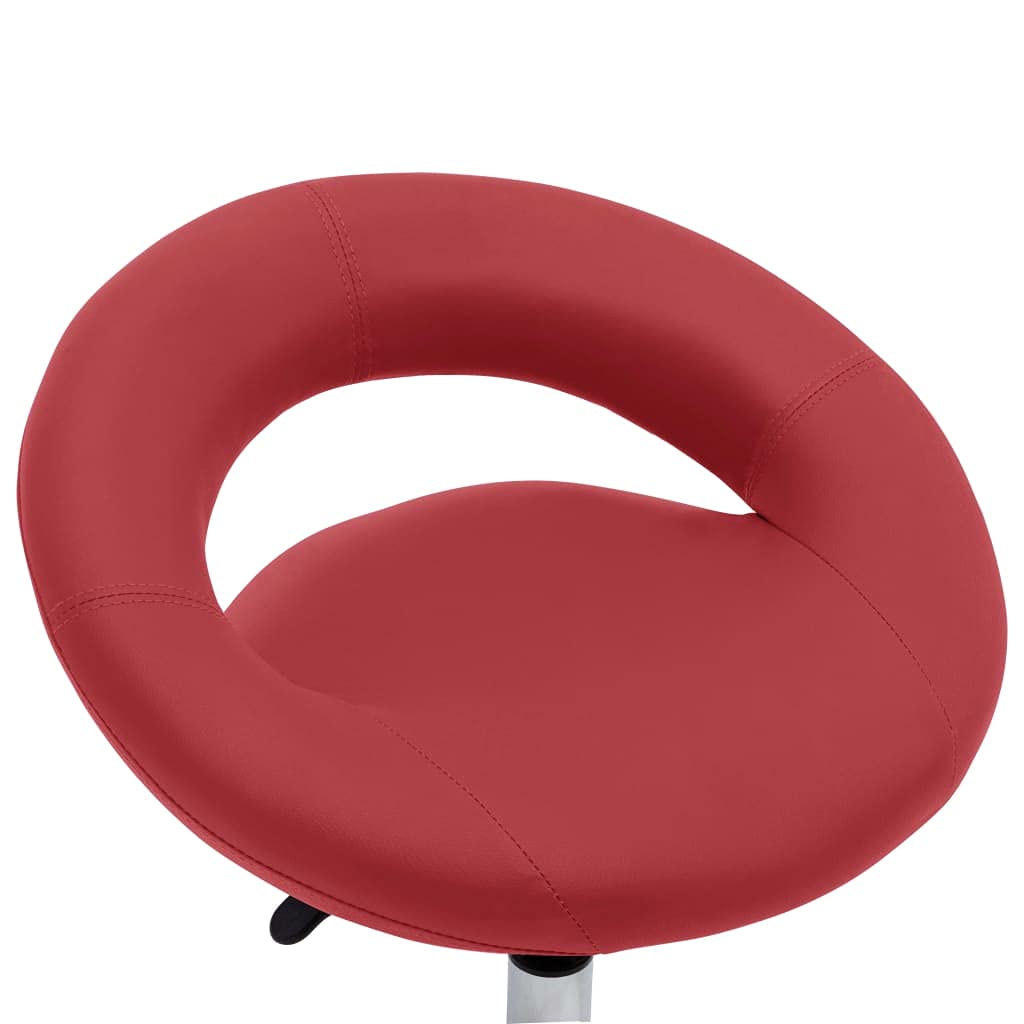 Taburete de trabajo con ruedas, piel sintética, altura ajustable con respaldo, giratorio, duradero, ideal para oficina, cosméticos, tatuajes, comodidad, resistente, 46 x 43 x 55 - 66 cm