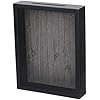 Upstreet Shadow Box Vitrine „Top Loading Black Wood Frame – Vitrine für Kronkorken, Muscheln, Ticket Stubs, Flugtickets und mehr (Holzkohle)