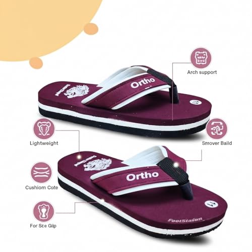 Image of Ortho Comfort Flip Flops, Multi Colour Combination, Comfortable Stylish Casual Boys Slipper | 2-10 Years. (Refer size chart in images)