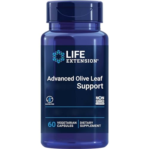 Life Extension, Advanced Olive Leaf Vascular Support, Olivenblatt-Extrakt mit Sellerie-Extrakt, hochdosiert, 60 vegane Kapseln, Laborgeprüft, Vegetarisch, Glutenfrei, Sojafrei, Ohne Gentechnik
