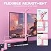 FIFINE Low Profile Boom Arm Mic Stand, Microphone Stand with Cable Management Channel, Desk Clamp, Screw Adapter for Streaming Podcast Recording, Adjustable Metal Mic Boom Arm Pink-BM88P