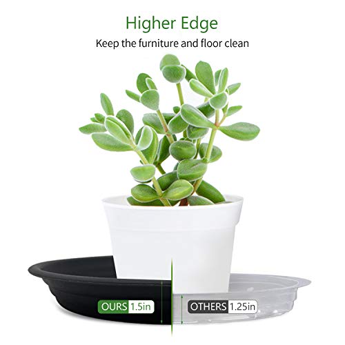 Joyseus Plant Saucer - 12 Inch - 4 Pack Durable Plastic Plant Tray For Plant Pots, Thick Plant Saucer For Outdoor & Indoor Plants #TOP2