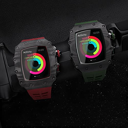 Protection écran Apple Watch 45mm contre rayures boîtier carbone et sangle