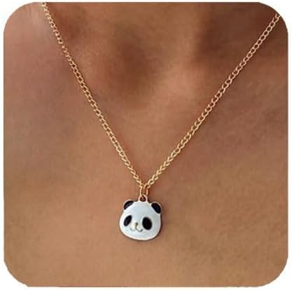 Artmiss Lovely Animal Necklace Gold Panda Pendant Necklace Cute Necklace for Women