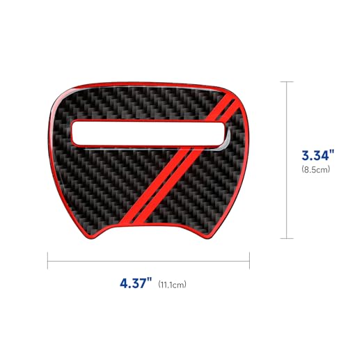 Image of Steering Wheel Cover Decals for 2014-2023 Dodge Durango Accessories Interior Stickers, Red
