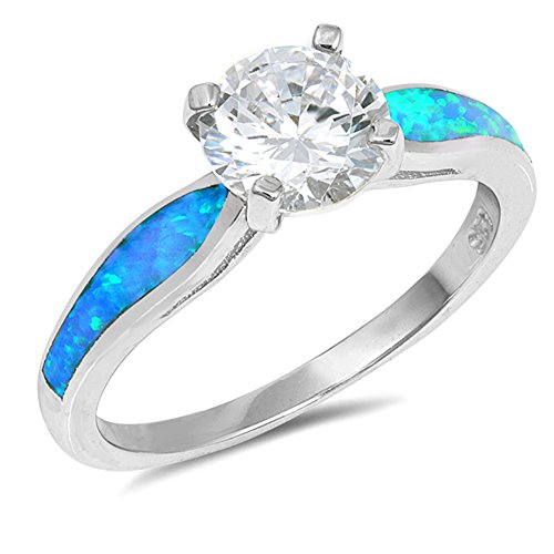 CHOOSE YOUR COLOR Sterling Silver Solitaire Ring