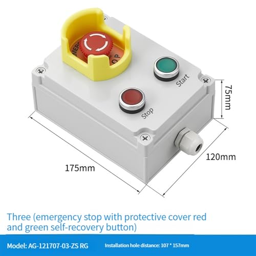 Interruptor con botón de flecha para solucionar paradas inesperadas en cajas de control 45718 3
