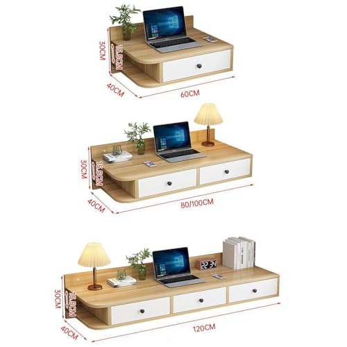 Bureau pliable mural avec tiroir pour petits espaces