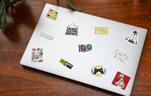 Image of WallDesign 91 Vibrant Gaming Sticker Set for Console & PC Gamers - Mobile, Laptop, PC, Accessories, Gifting - Durable, Laminated, Quality Printed Vinyl for True Hardcore Gamers /Gaming Culture