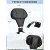 Driver Rider Backrest, Adjustable Rider Backrest, Black Driver Backrest Fit for Harley Davidson Touring Street Glide Electra Glide Road Glide Road King 1997-2024