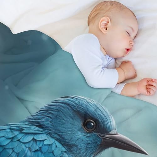 Couverture fleur oiseau chaude pour cocooning sur le canapé - 5