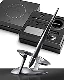 Novium Hoverpen 2.0 Interstellar Edition - Space Black, Unisex, Ballpoint Pen, 23.5 Degree Angle, Schmidt Ballpoint Refill, No Spills, No Spotting, No Explosions