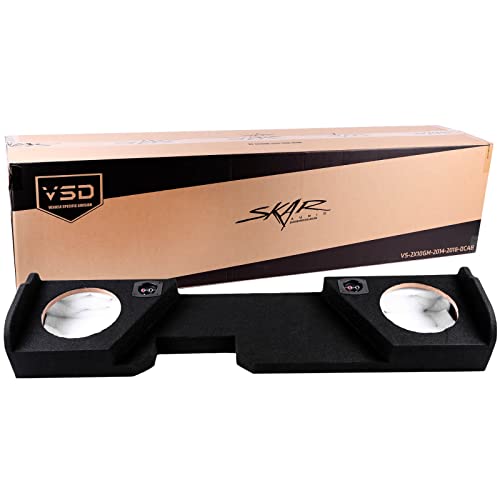 Skar Audio Dual 10" Subwoofer Enclosure Compatible with 2014-2018 Chevrolet Silverado/GMC Sierra Double Cab Trucks