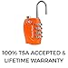 6 Pack TSA Approved Luggage Locks for Travel Safety, Small 4 Digit Combination Padlocks for Suitcases, Lockers & Bags