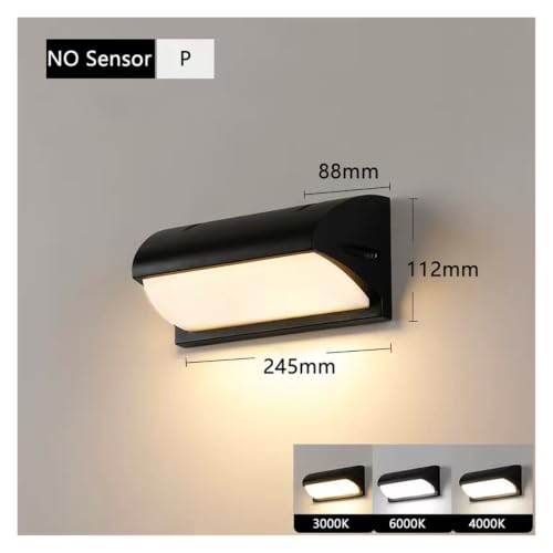 Aplique LED exterior impermeable IP65 luz natural 4000K de pared 12W 6