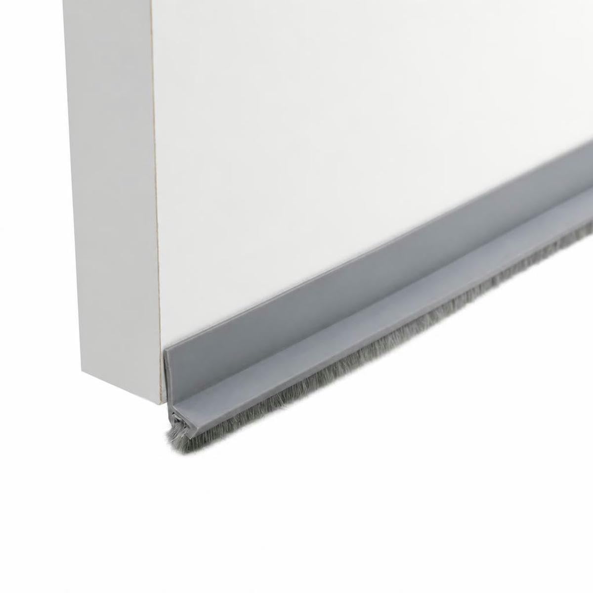 Door Seal Draft Stopper with Brush Reduce Noise, Rubber Door Sweep Breeze BlockerInsect proof, dust proof and sound proof seal-Grey-53.0mm-1M