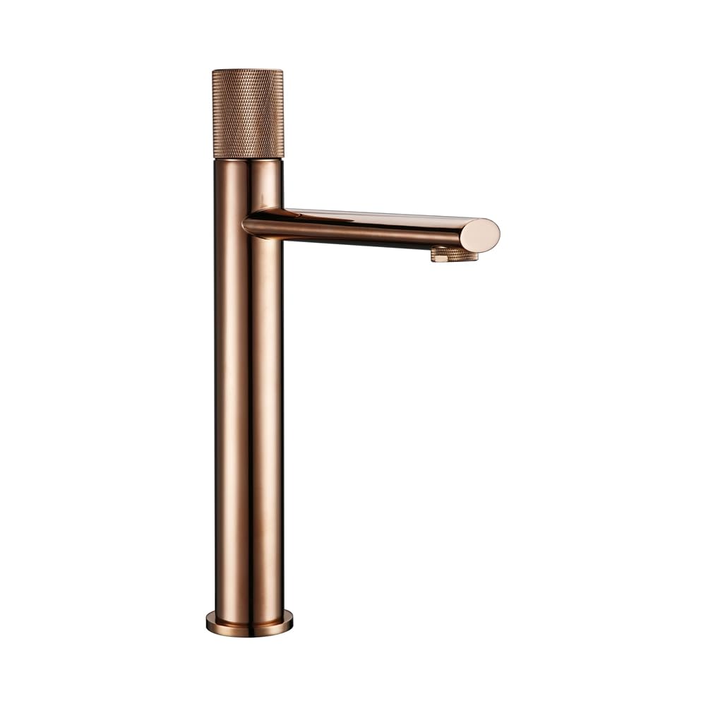Mitigeur salle de bain or rose monotrou idéal pour vasque moderne chic