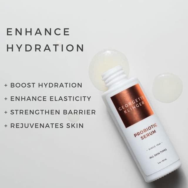 Miniatura 7 de Georgette Klinger Suero probiótico  Suero facial hidratante con ácido hialurónico para reparación antienvejecimiento y barrera cutánea, equilibra el