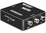 HDMI to RCA Converter, Tendak 1080P HDMI to AV 3RCA CVBs Composite Video Audio Converter Adapter Supporting PAL/NTSC with USB Charge Cable for PC Laptop Xbox PS4 PS3 TV STB VHS VCR Camera DVD (Black)