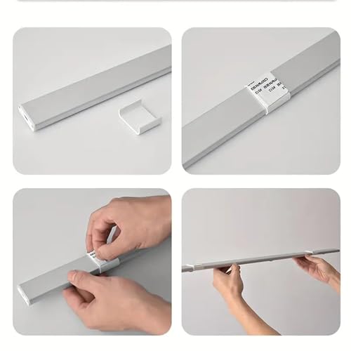 Image of 2Pcs 30cm Wireless Motion Sensor Closet Light, Rechargeable Under Cupboard Light, Motion Sensor Under Cabinet LED, 1200mAh Battery with Stepless Dimming, Stick On Install for Wardrobe, Cabinet