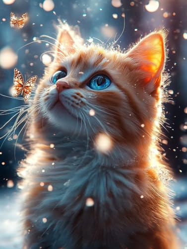 Pintura de diamantes de gato para adultos ideal para decoración de pared