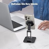 UGREEN Magnetischer Handy Ständer Magsafe Handyhalter Tisch (Schwarz) – Ansicht 4