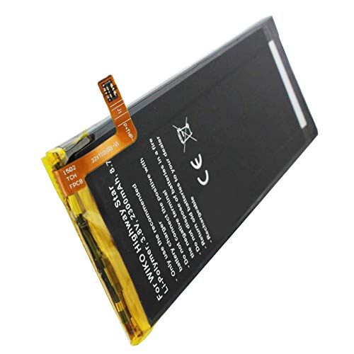 Batterie compatible avec Wiko Highway Star, Highway Star 4G Dual SIM TLP15016 Dimensions : env. 112,10 x 41,70 x 3,20 mm