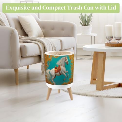 Caneca de basura redonda con tapa 7 litros miniatura 2